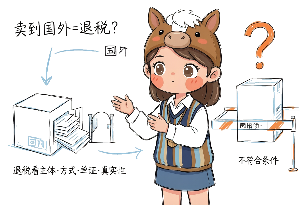 gimi：卖到国外不等于能退税——退税看主体、方式、单证与真实性，而非销售目的地
