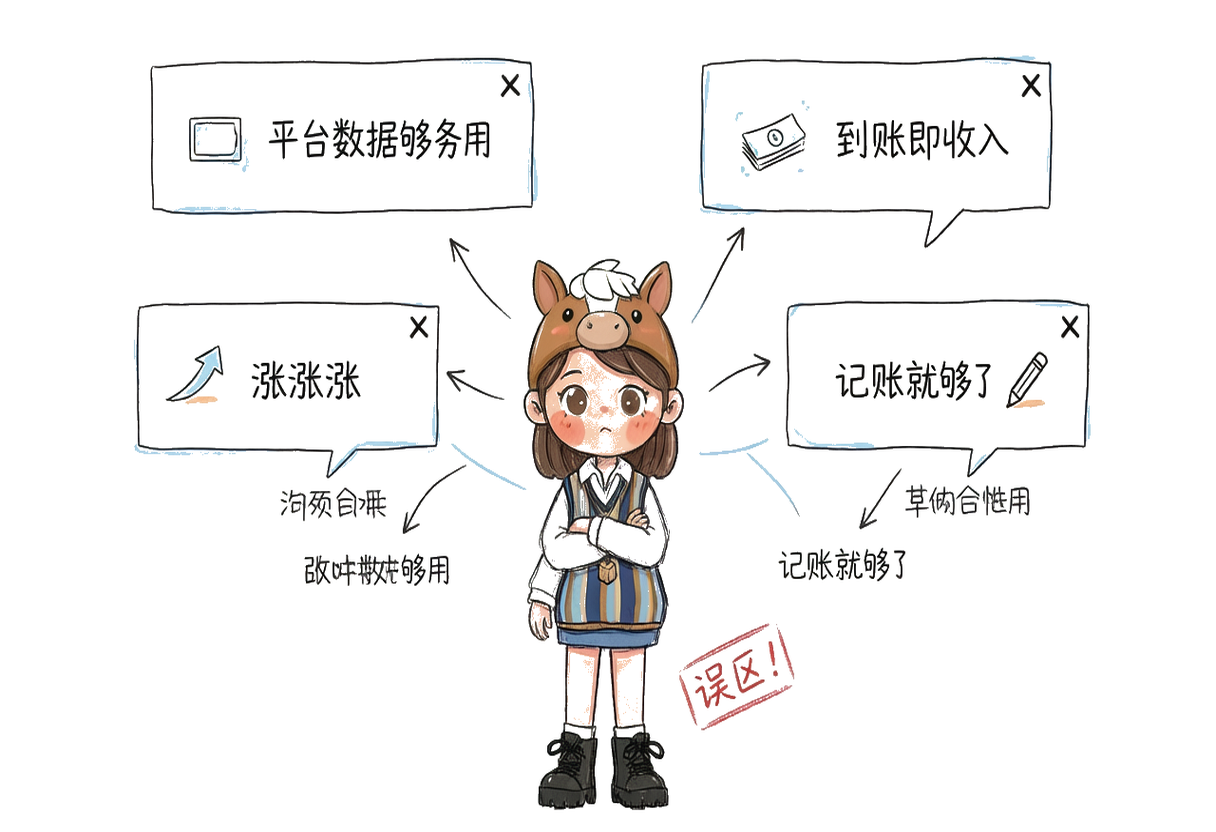 四个财务管理误区：平台数据够用、到账即收入、销售涨利润涨、记账就够了