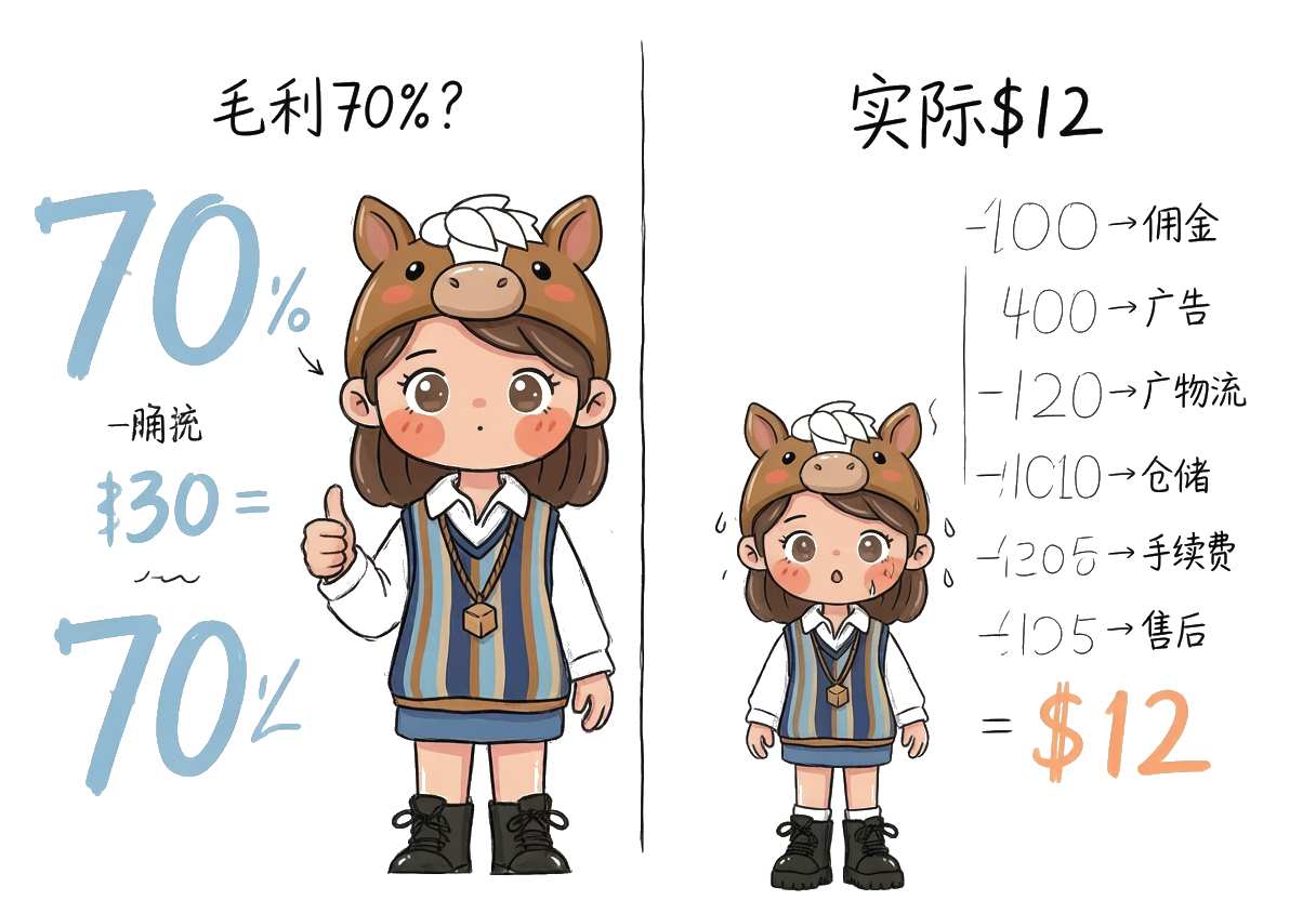 Gimi：毛利70%错觉 vs 实际$12
