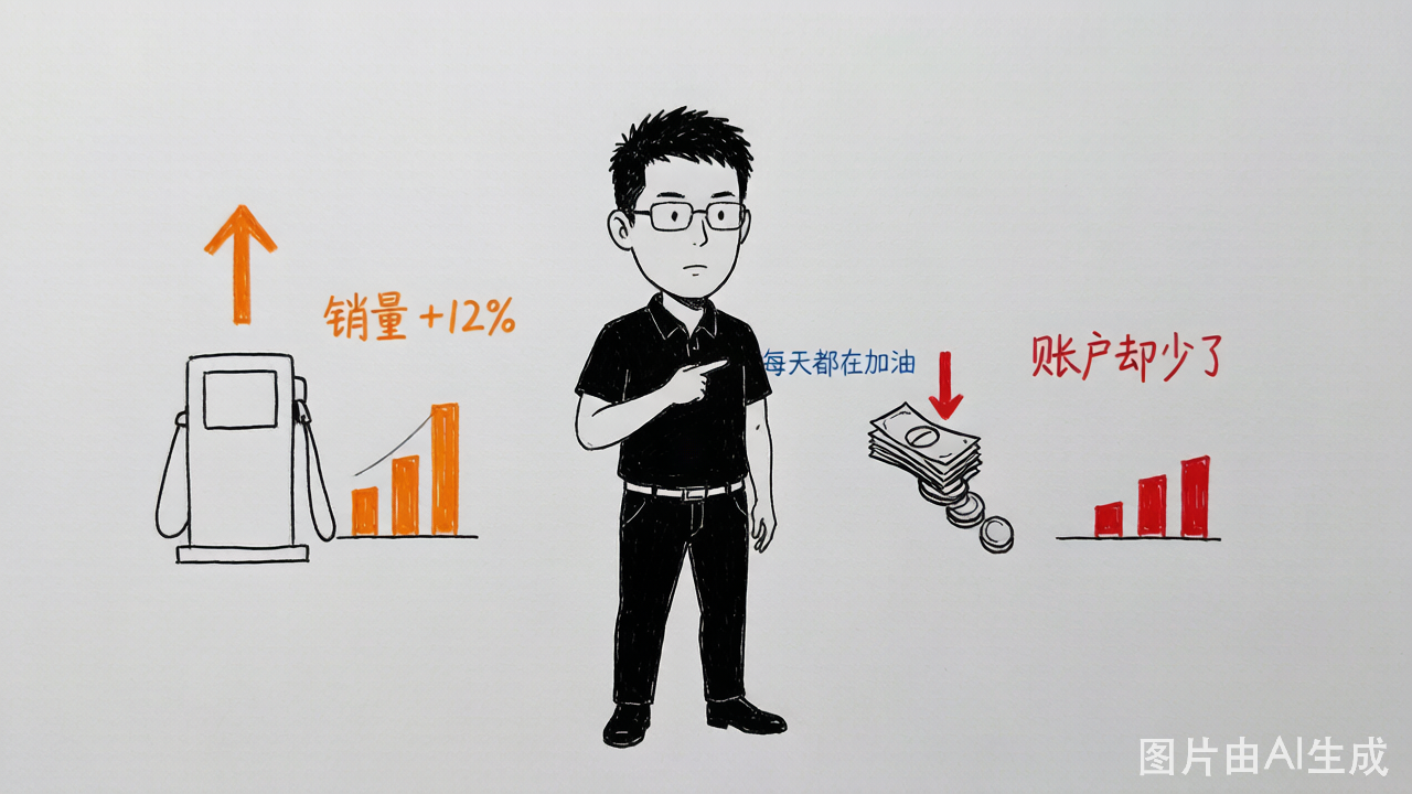 加油站悖论：销量涨了12%，账户里的钱却变少了