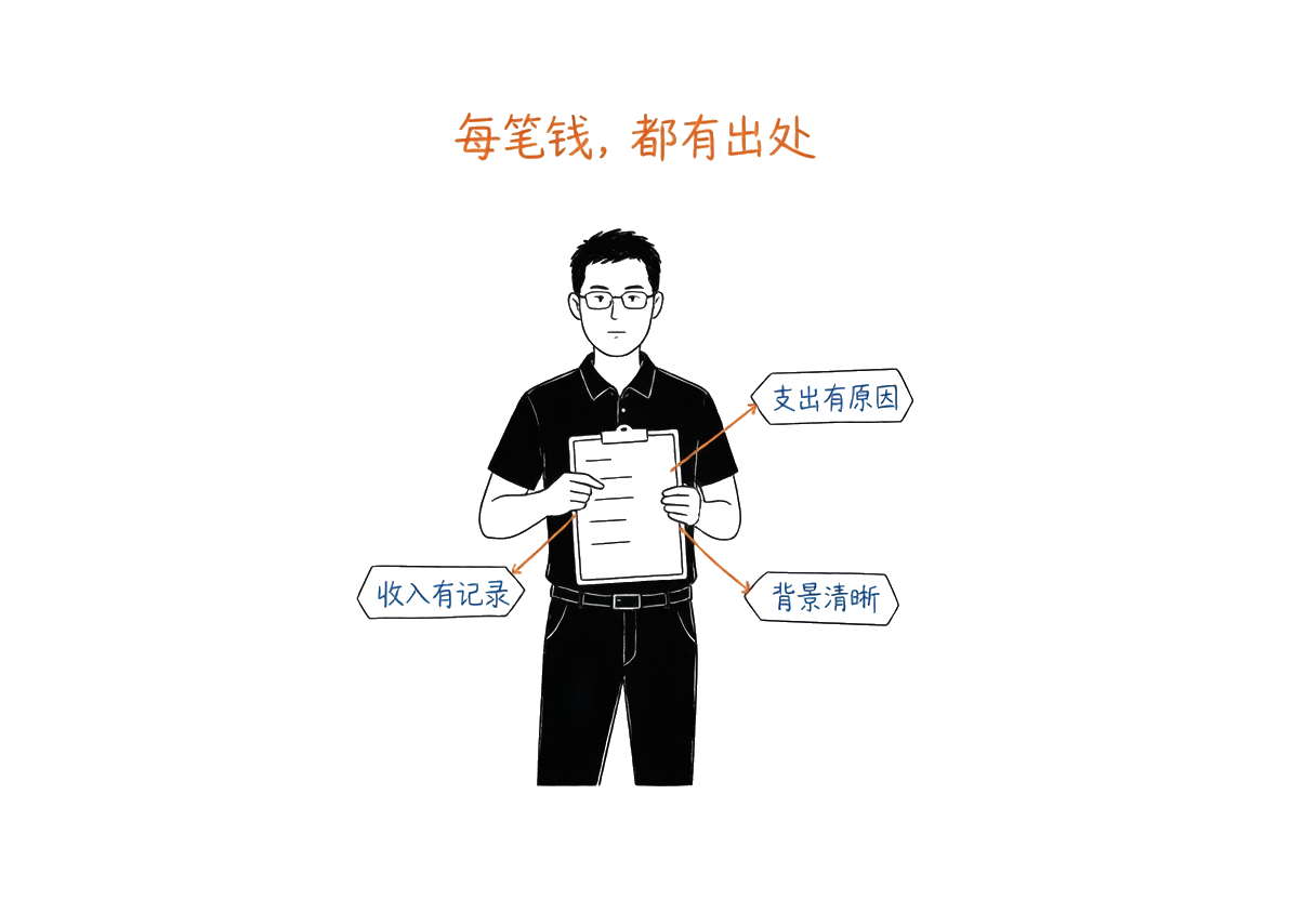 每一笔钱都有出处，每一笔支出都有原因