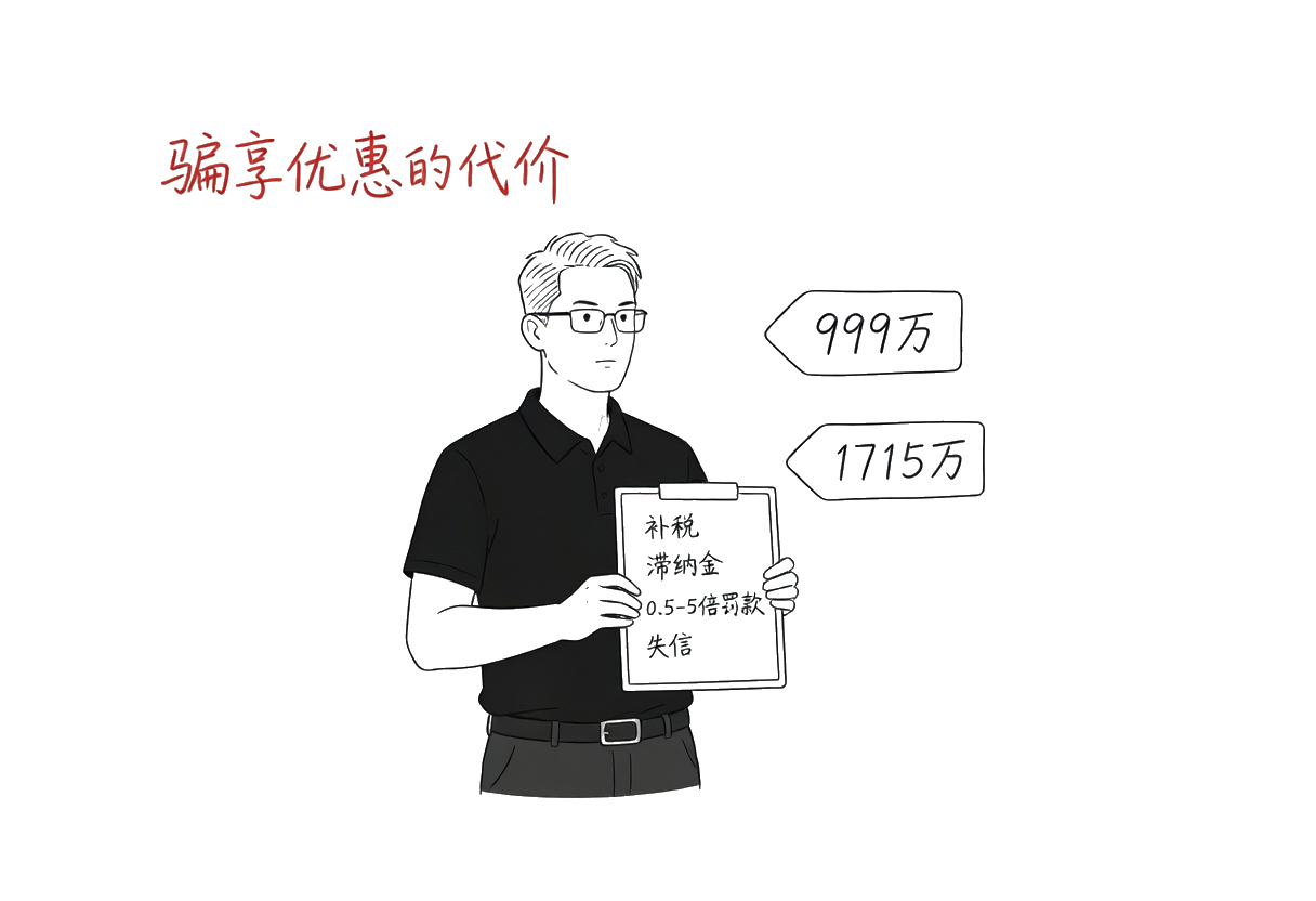 骗享优惠的代价：补税+0.5至5倍罚款+失信