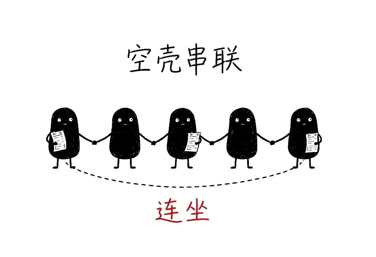 小黑：空壳串联——一串小黑连成一列空壳公司