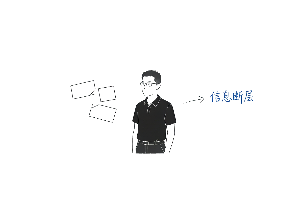几十份报表堆在一起，中间却是断开的：这就是信息断层