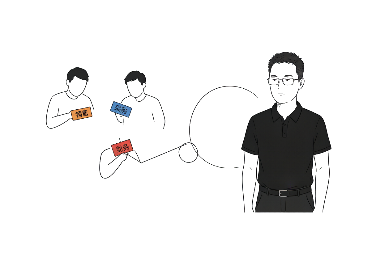 内部每个人都只看到一部分，需要外部观察员看全局