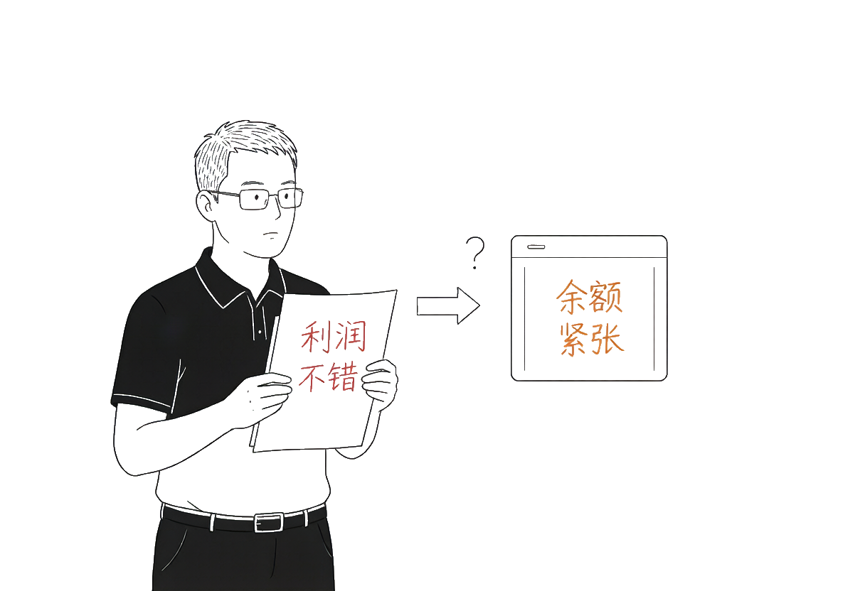 报表利润不错，网银余额却紧张