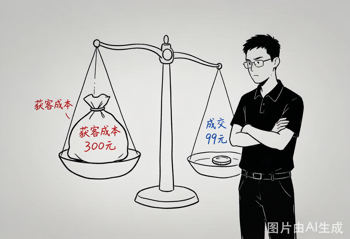 获客成本悖论：花300元获客，却成交99元体验项目