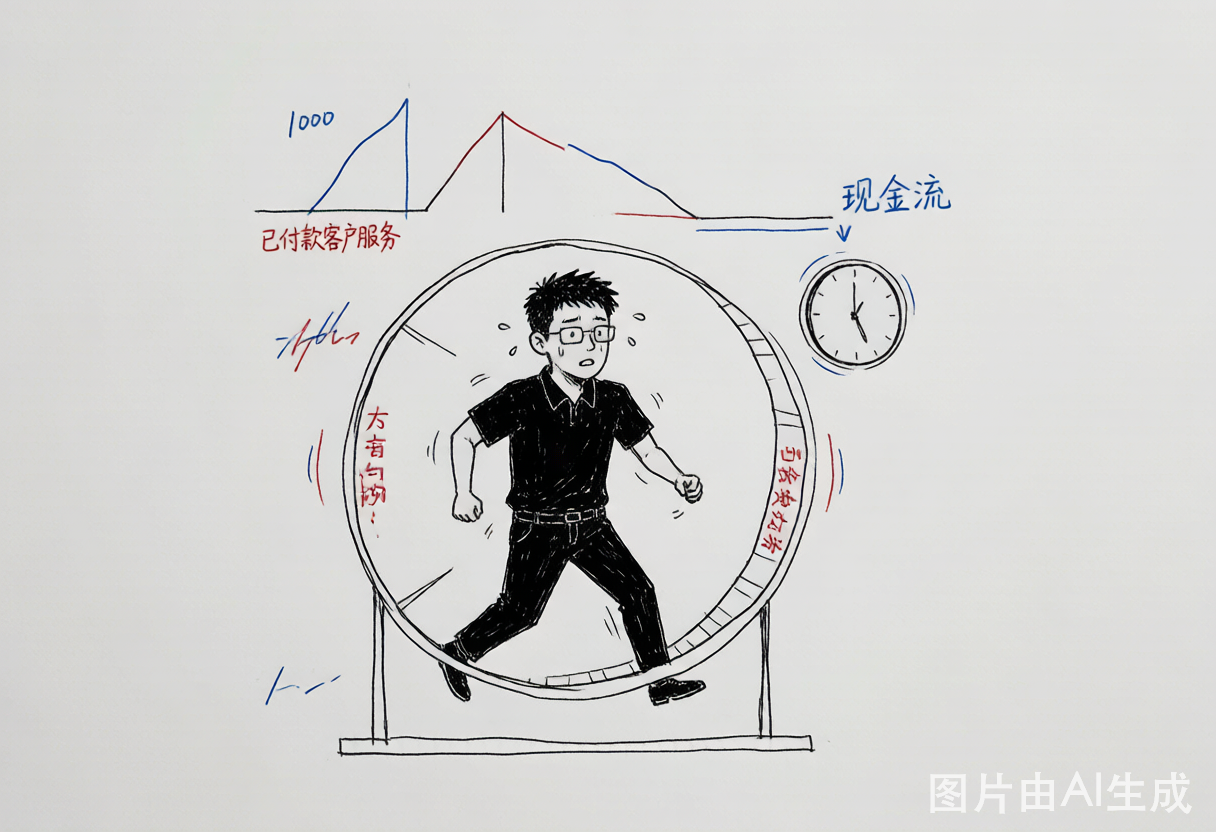 每天都在免费上班：忙到满负荷，现金流却越来越少