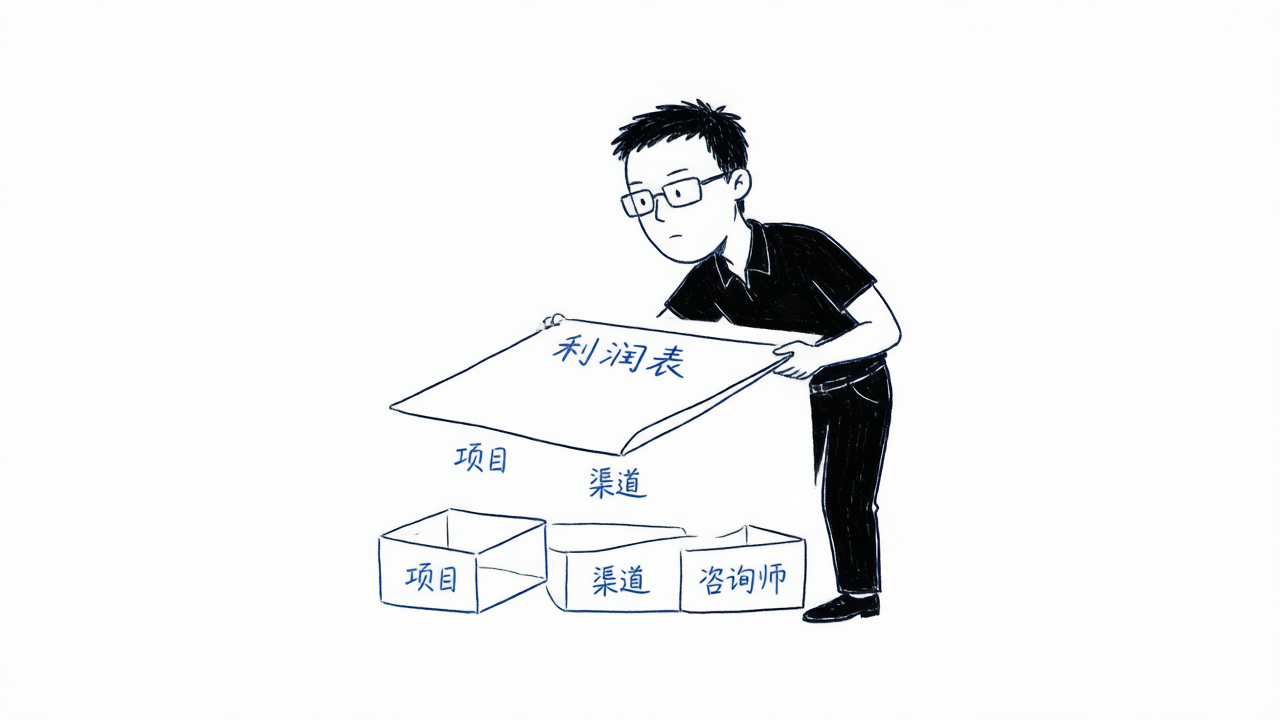 利润表像一块盖板，盖住了项目、渠道、咨询师等经营细节