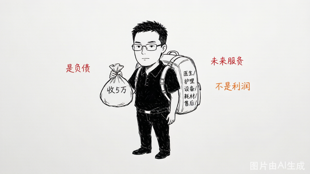 收了5万的钱袋沉甸甸，背后却背着"未来服务"的沉重包袱